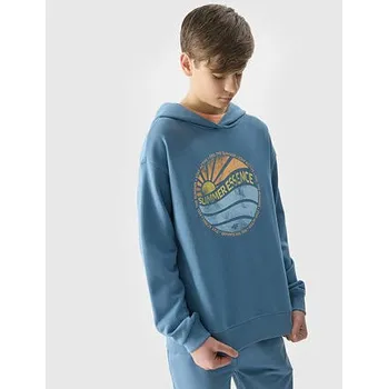 Chlapecká mikina Chlapecká mikina s kapucí 4F velikost 128 modrá