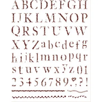 Dětské razítko Gelová razítka - Abeceda, čísla, bordury