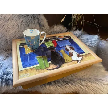 Podnos na klín s polštářem Pejsci