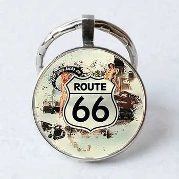 Přívěsek na klíče Route 66