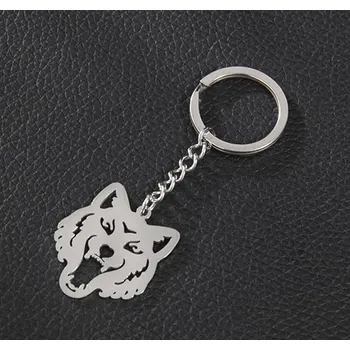 Přívěsek na klíče s vlkem