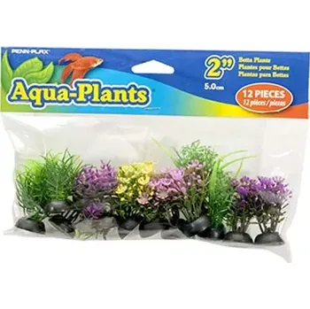 Dekorace do akvária Umělé rostliny 5cm mix 12ks sada (Umělé rostliny 5cm barevné 12ks sada)