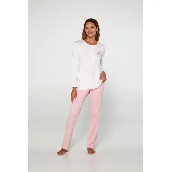 Vamp - Pyžamo s knoflíkovou légou 19511 - Vamp pink blush S