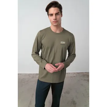 Pánská košile Vamp - Tepláková souprava s dlouhými rukávy 21908 - Vamp olive dusty M