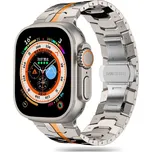 Řemínek TECH PROTECT pro Apple Watch Ultra 49mm / 46mm / 45mm / 44mm / 42mm - nerezový - titanový / oranžový