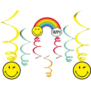 Party dekorace Smiley World závěsné dekorace 6 ks 130 cm Amscan 9906564