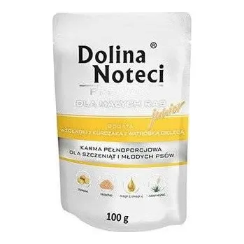 Krmivo pro psa Dolina Noteci PREMIUM pro malá plemena JUNIOR bohatý na kuřecí žaludky s telecími játry kapsička 10x100g SLEVA 3%
