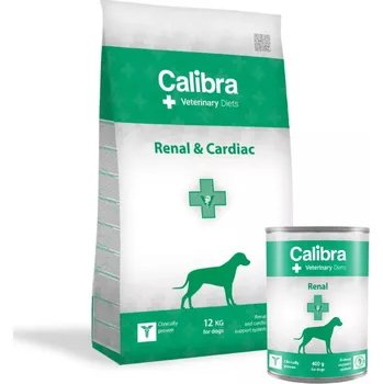 Krmivo pro psa Calibra Veterinary Diets Dog Renal Cardiac 12kg +Calibra Veterinary Diets Dog Renal 400g