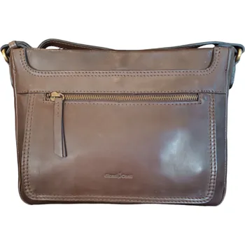 Kabelka Gianni Conti dámská kožená kabelka přes rameno tmavě hnědá 4704553 dark brown
