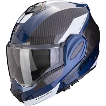 Helma na motorku Scorpion exo-tech evo team modro/černo/bílá m