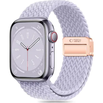 Řemínek na hodinky Řemínek TECH-PROTECT pro Apple Watch 42mm / 41mm / 40mm / 38mm - nylonový - pletený - fialový