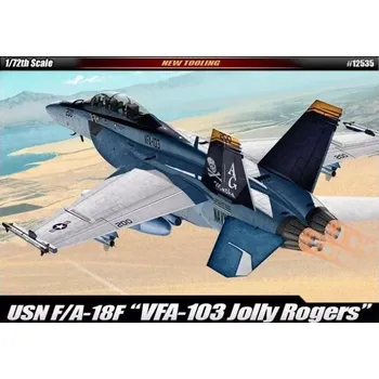 Plastikový model Academy Model Kit letadlo 12535 USN F/A 18F VFA 103 Jolly Rogers MCP 1:72