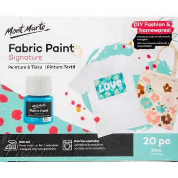 Speciální výtvarná barva MontMarte Sada barev na textil č. 0077 - 20 x 20 ml - papírový obal