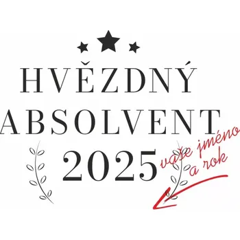 Obraz HVĚZDNÝ ABSOLVENT, pískování grafického obrázku (Pískování obrázku z naší nabídky)