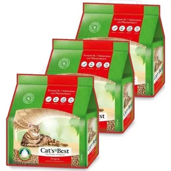 Podestýlka pro kočku JRS Cats Best Eko Plus - hrudkovitá dřevěná podestýlka 3x20l