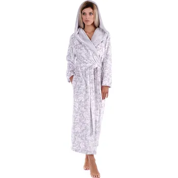 Dámský župan Dámský župan Flora s kapucí 3956 9103 dove grey - Vestis XXL