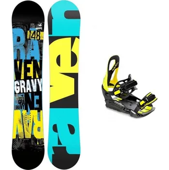 Snowboarding Raven Gravy junior mini dětský snowboard + Raven S230 lime vázání 100 cm + M/L (EU 41-47) + DÁREK + Doprava ZDARMA
