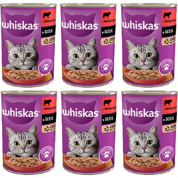 Krmivo pro kočku WHISKAS Adult hovězí 6x400g