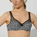 Dim Podprsenka Generous DIM s květinovým vzorem, s kosticemi černá 75C