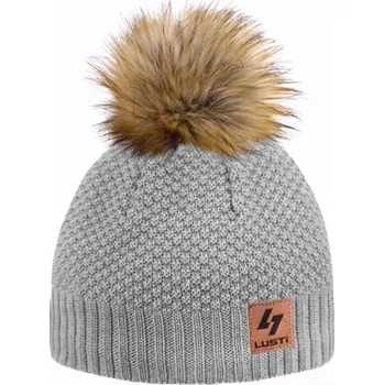 Pokrývka hlavy Lusti čepice s bambulí šedá