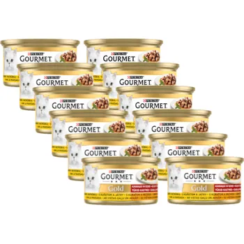 Krmivo pro kočku Purina Gourmet Gold kuře/játra v omáčce 12x85g