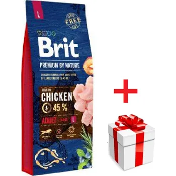BRIT Premium By Nature Adult L 15kg + Překvapení pro psa