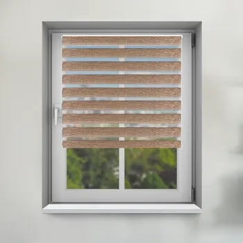 Roleta FEXI Zatemňovací Roleta Den a noc, Blackout II., Zlato-hnědá, E 082 v POLO kazetě, 150x30 cm