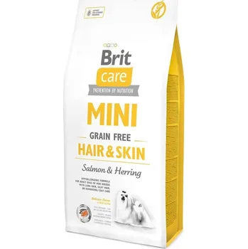 Krmivo pro psa BRIT CARE Mini Grain-Free Hair&Skin 2x7kg SLEVA 3%