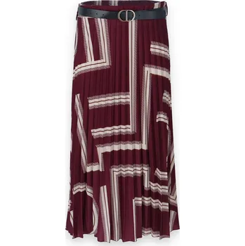 Dámská sukně Sukně plisé U6295 Italie barva: červená-bordó