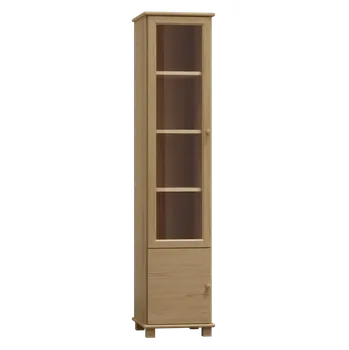 regál Kombinovaná vitrína MB 107 borovice masiv 60x190x42 cm