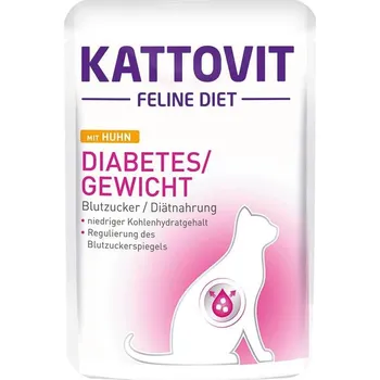 Krmivo pro kočku Kattovit Diabetes - výživa - kuřecí maso 85g sáček