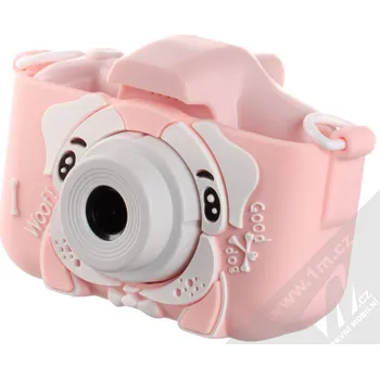 Digitální kompakt Dětský digitální fotoaparát FullHD X5 Dog, růžový