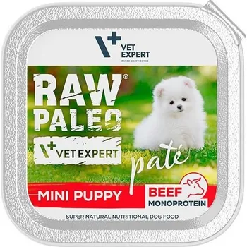 Krmivo pro psa Vetexpert RAW PALEO PATE MINI štěněcí hovězí 150g - tác s hovězím masem