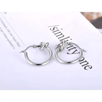 Náušnice B-TOP Dámské náušnice SMYČKA - nerez ocel