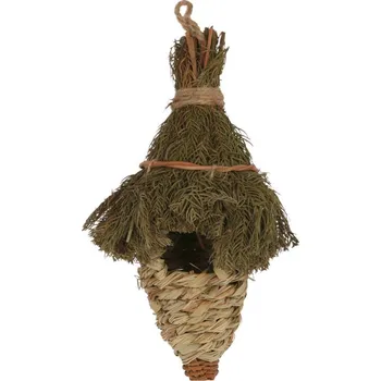 Krmítko pro ptáka KERBL Závěsné hnízdo pro ptáky z trávy, 27 cm x Ø 12 cm