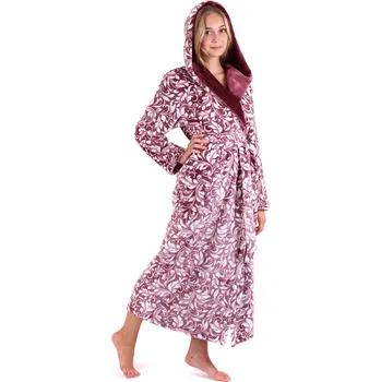 Dámská móda Dámský župan Flora s kapucí 3956 4803 mauve wine - Vestis M