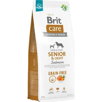 BRIT CARE Dog Grain-free Senior & Light Salmon 12kg + PAKA ZWIERZAKA - králik120g SLEVA 2%