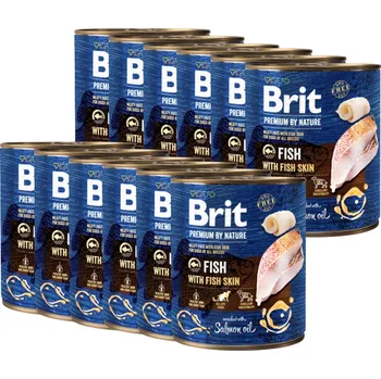 Krmivo pro psa Brit Premium by Nature Ryba s rybí kůží 12x800g