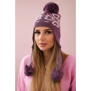 Čepice Dámská klapka na uši Balbina K381 fialová UNI