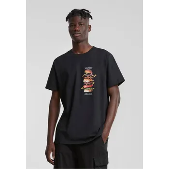 Pánské oblečení Černé burgerové tričko Mister Tee černá 2545717