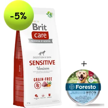 Pro psa BRIT CARE Grain-free Sensitive Venison 12kg + Foresto obojek pro psy nad 8 kg 70 cm