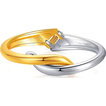 Náramek B-TOP Pozlacený geometrický náramek Double Drop