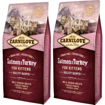 Krmivo pro kočku CARNILOVE Cat Salmon & Turkey For Kittens 2x6kg