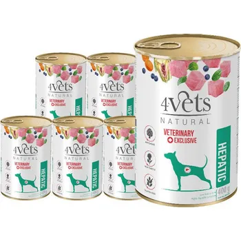 Krmivo pro psa 4Vets pro psy Hepatic 6x400g