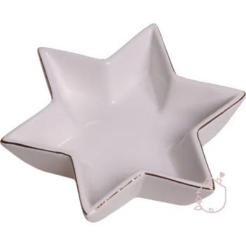 Vánoce Miska hvězda bílá