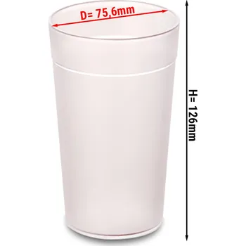 Dóza na potraviny G.Gastro (100 Kusů) Polykarbonátové mléčné sklo - 300 ml