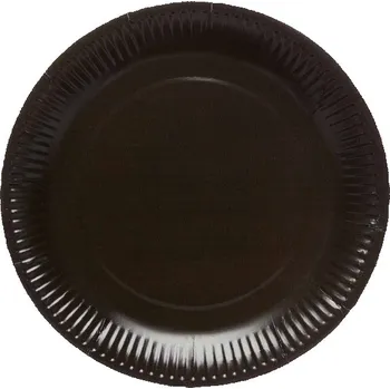 Party nádobí Talíře papírové černé 23 cm 8 ks 9915400-216