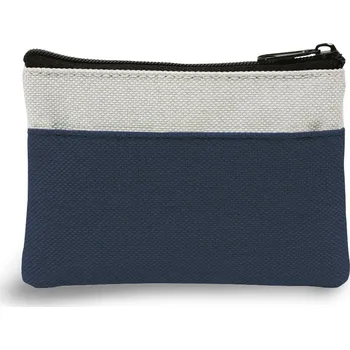 Peněženka Klíčenka / peněženka, 1 zip, šedý pruh, modrá