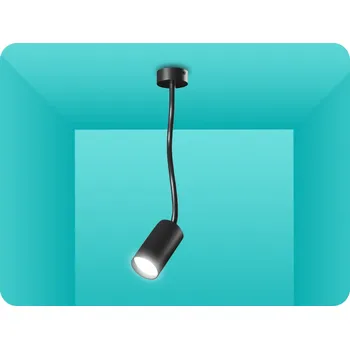 Nástěnné svítidlo SPECTRUM NÁSTĚNNÉ SVÍTIDLO PRO ŽÁROVKY GU10, FLEXIBILNÍ, ČERNÉ [SLIP006026]