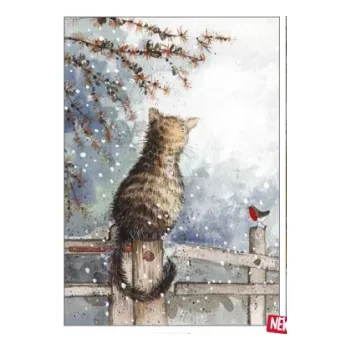 Utěrka Kočka Kuchyňská vánoční utěrka Snow is Falling Alex Clark Rozměry: 45 x 65 cm